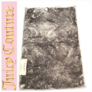 Juicy Couture Home Plush Bath Rug- Silver/Grey
